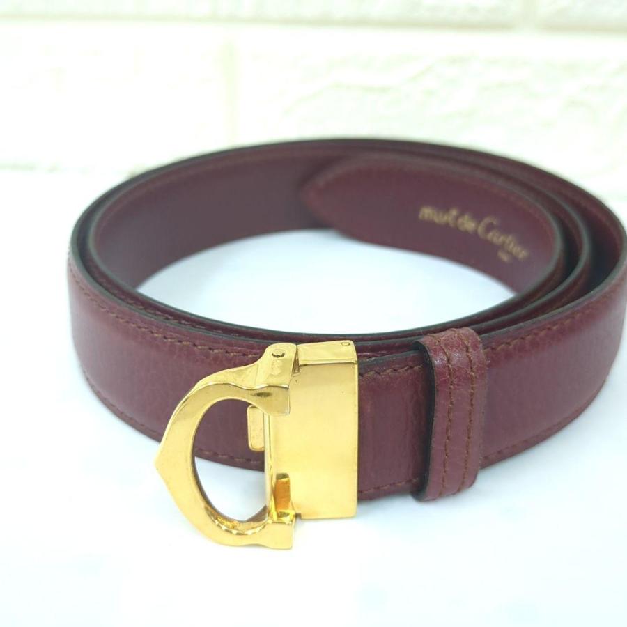 カルティエ　Cartier　ベルト　ヴィンテージ　ビンテージ　Must de Cartier（カルティエ） must de Cartier レザー ベルト : willmart