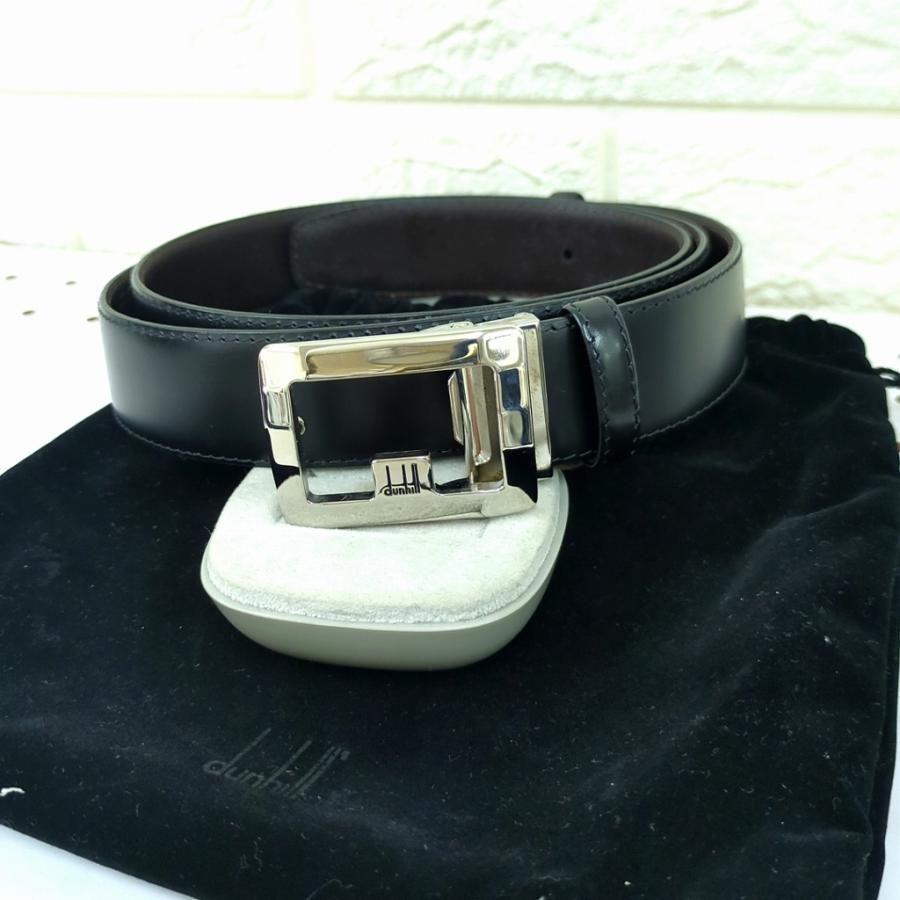 dunhill ダンヒル　レザー　ベルト　ブラック　イタリア製　42/107 dunhill（ダンヒル） ベルト 42/107 レザー ブラック 牛革イタリア製