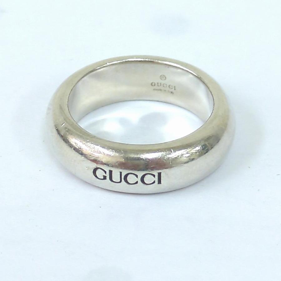 GUCCI（グッチ） ロゴ シルバー リング SV925 約11.5号 : willmart
