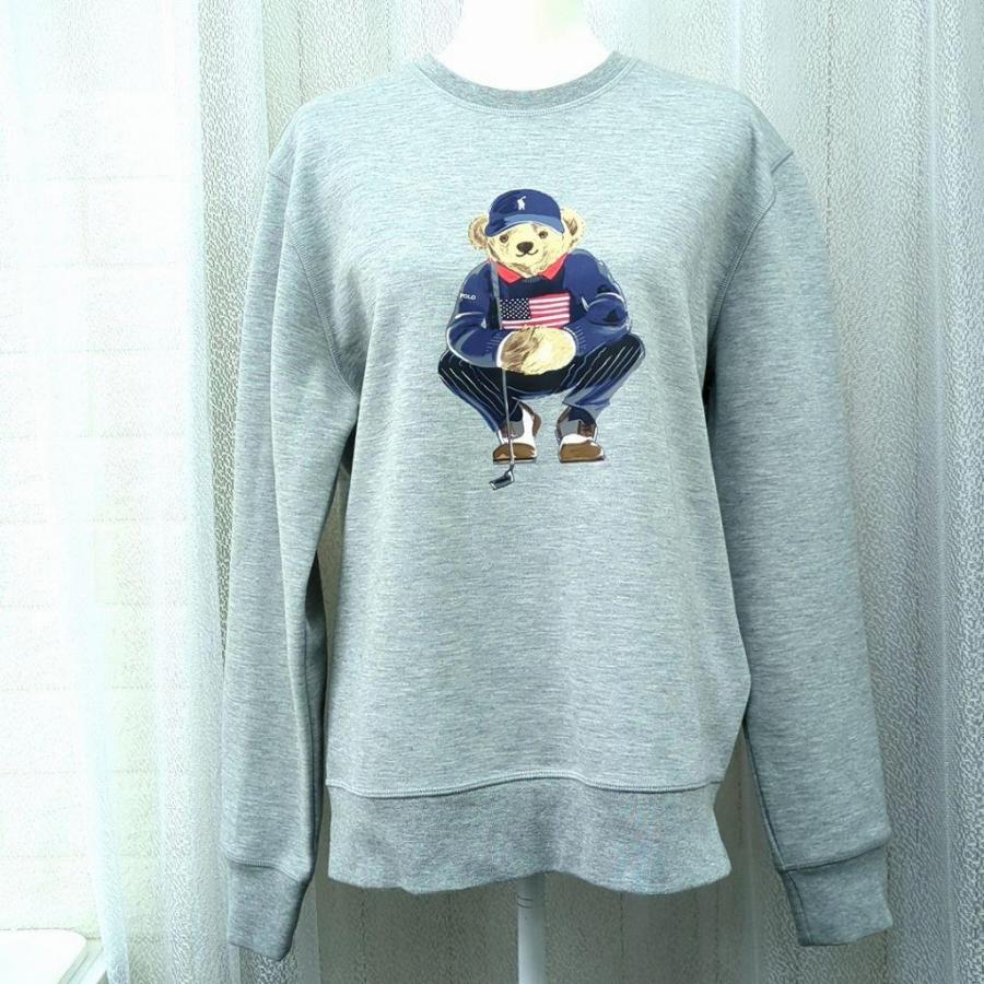 ラルフローレン グレー ゴルフ ポロ ベアプリント スウェット 
