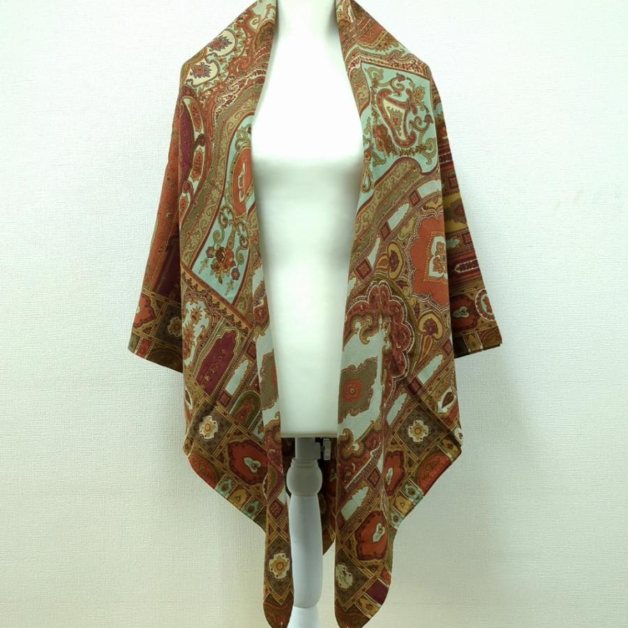 ETRO ひざ掛け　ショール　ペイズリー　大判　ストール　エトロ ETRO（エトロ） ペイズリー柄 大判ストール スカーフ 70% ウール 30