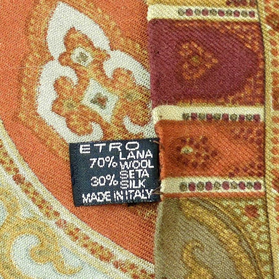 ETRO（エトロ） ペイズリー柄 大判ストール スカーフ 70% ウール 30
