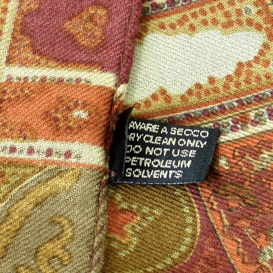 エトロ  ペイズリー柄 大判ストール スカーフ 70% ウール 30% シルク イタリア製 ETRO（エトロ） ペイズリー柄 大判ストール スカーフ 70% ウール 30