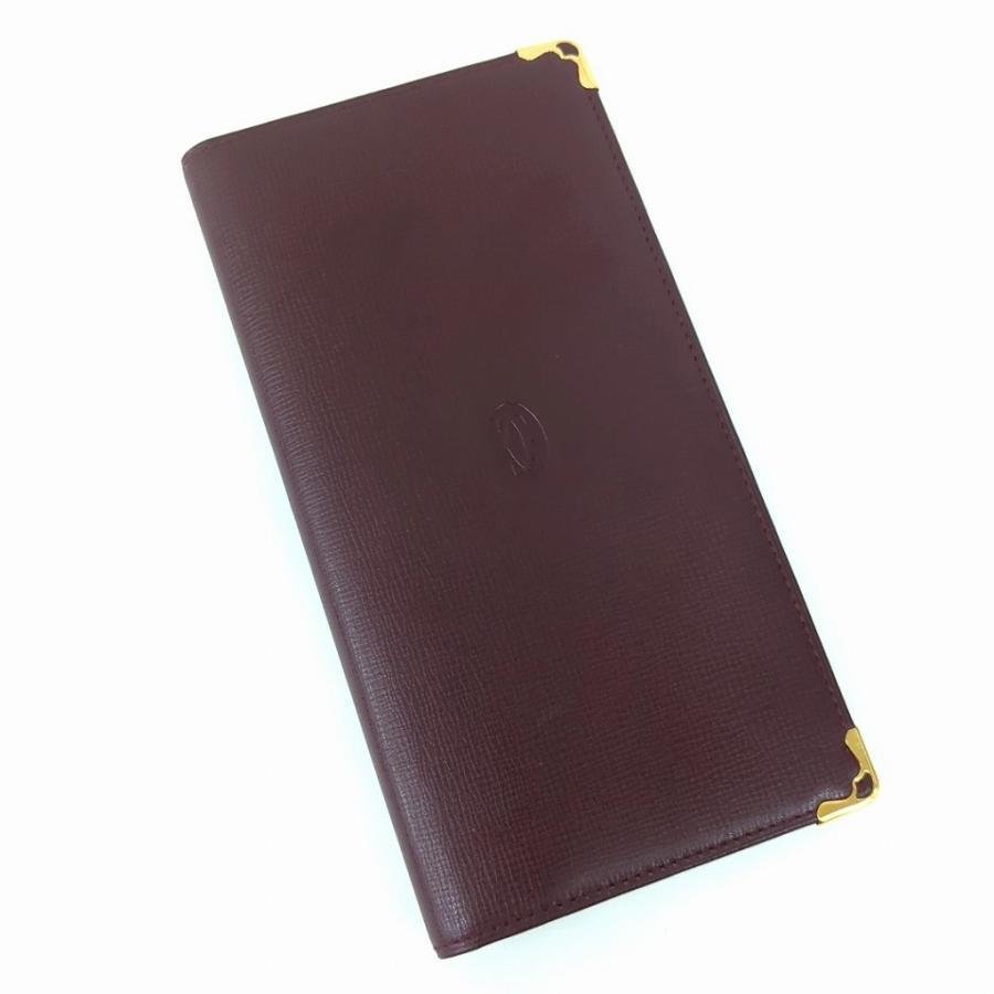 カルティエ 長財布 レザー 本革 マストライン ボルドー 箱 カード付属 Cartier（カルティエ） 長財布 札入れ 財布 レザー マストライン 二