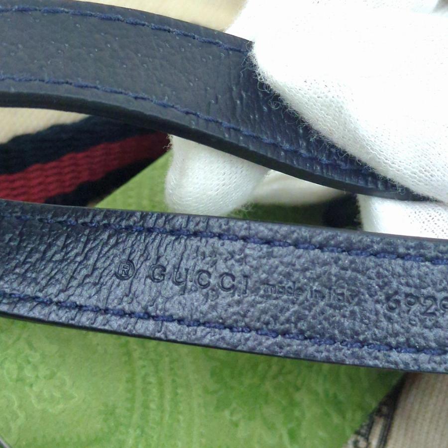 GUCCI（グッチ） エクストラ スモール ペット リード ネイビー レッド