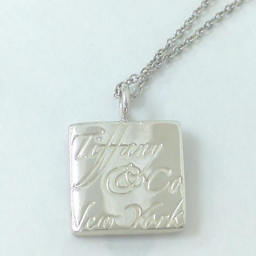 美品 TIFFANY&Co ティファニー ノーツ ネックレス 約45cm 925 TIFFANY&Co.（ティファニー） TIFFANY ノーツ スクエア ネックレス