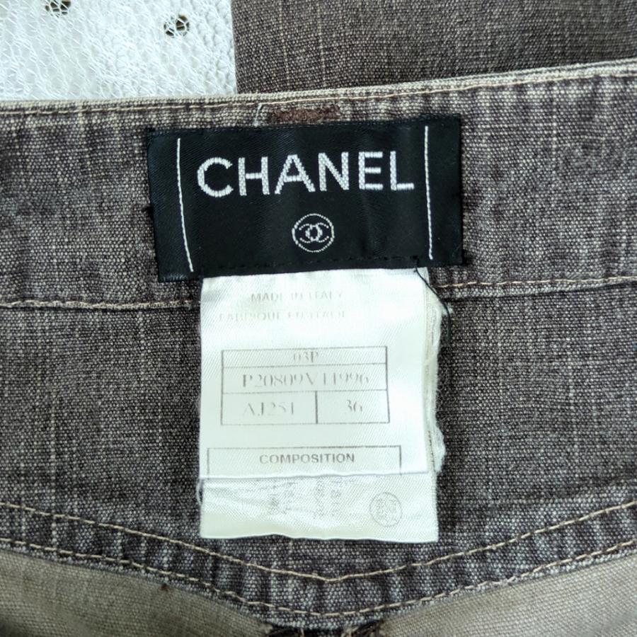 CHANEL シャネル ジンズ パンツ グレー イタリア製_5