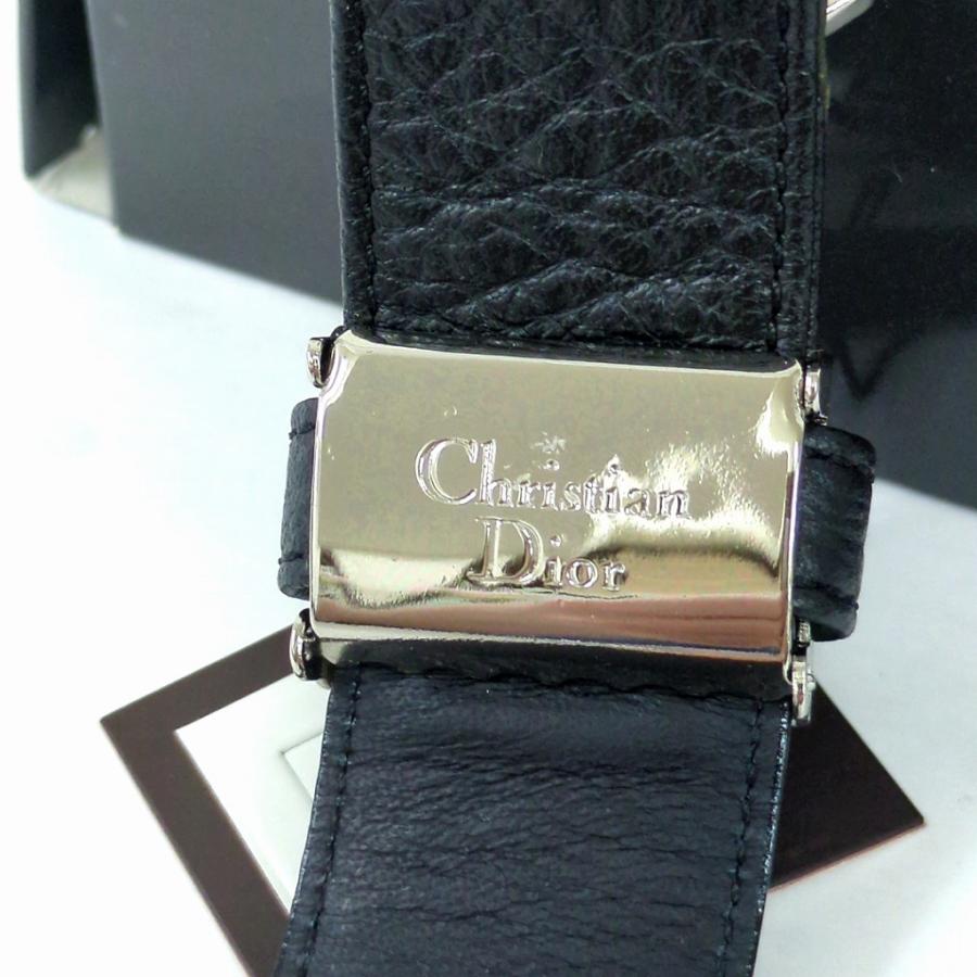Christian Dior（クリスチャン・ディオール） レザー ベルト ブラック