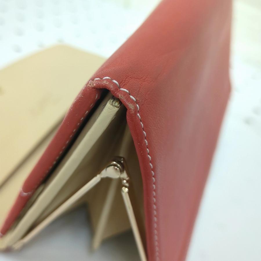 Kitamura（キタムラ） 長財布 財布 がま口 レザー レッド : willmart