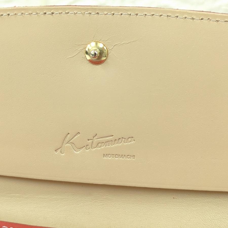 Kitamura（キタムラ） 長財布 財布 がま口 レザー レッド : willmart 
