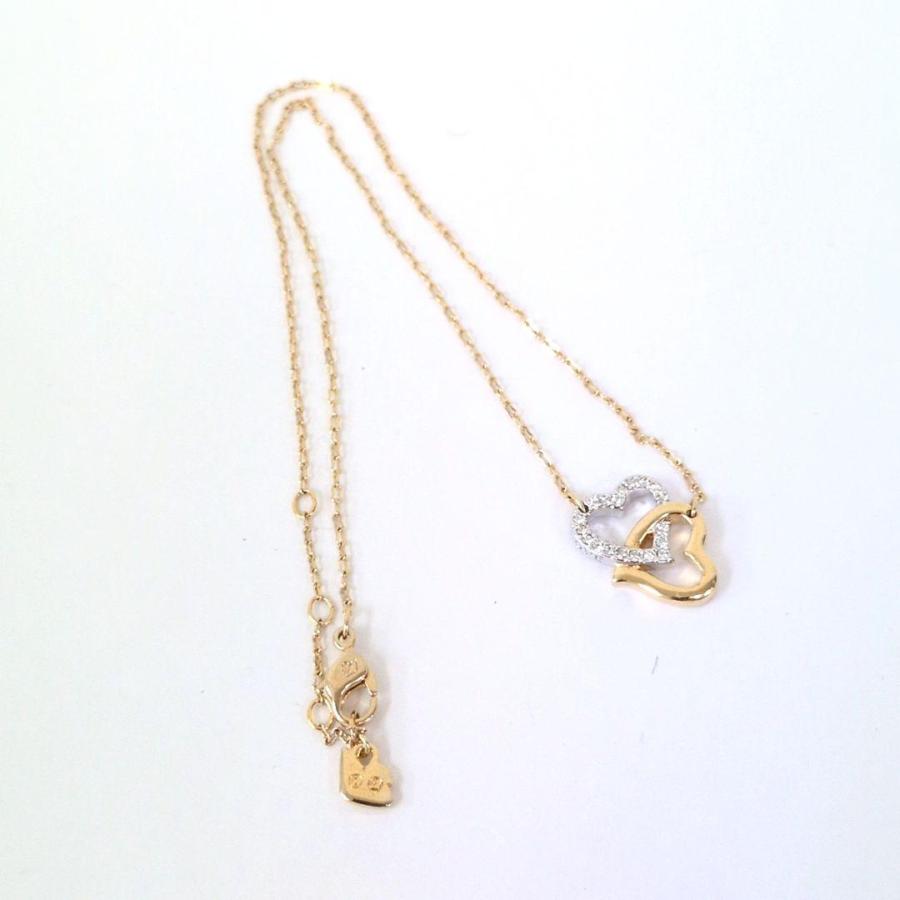 SWAROVSKI（スワロフスキー） ダブルハート ネックレス ラインストーン 