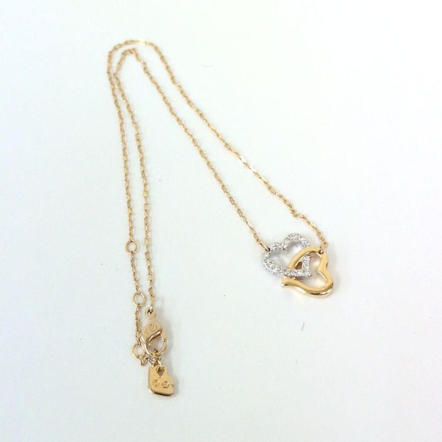 SWAROVSKI（スワロフスキー） ダブルハート ネックレス ラインストーン 