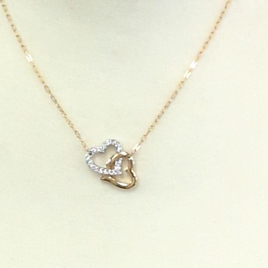 SWAROVSKI（スワロフスキー） ダブルハート ネックレス ラインストーン 