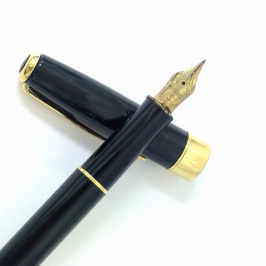 PARKER（パーカー） ソネット 万年筆 ペン先18K 750刻印 フランス製 黒