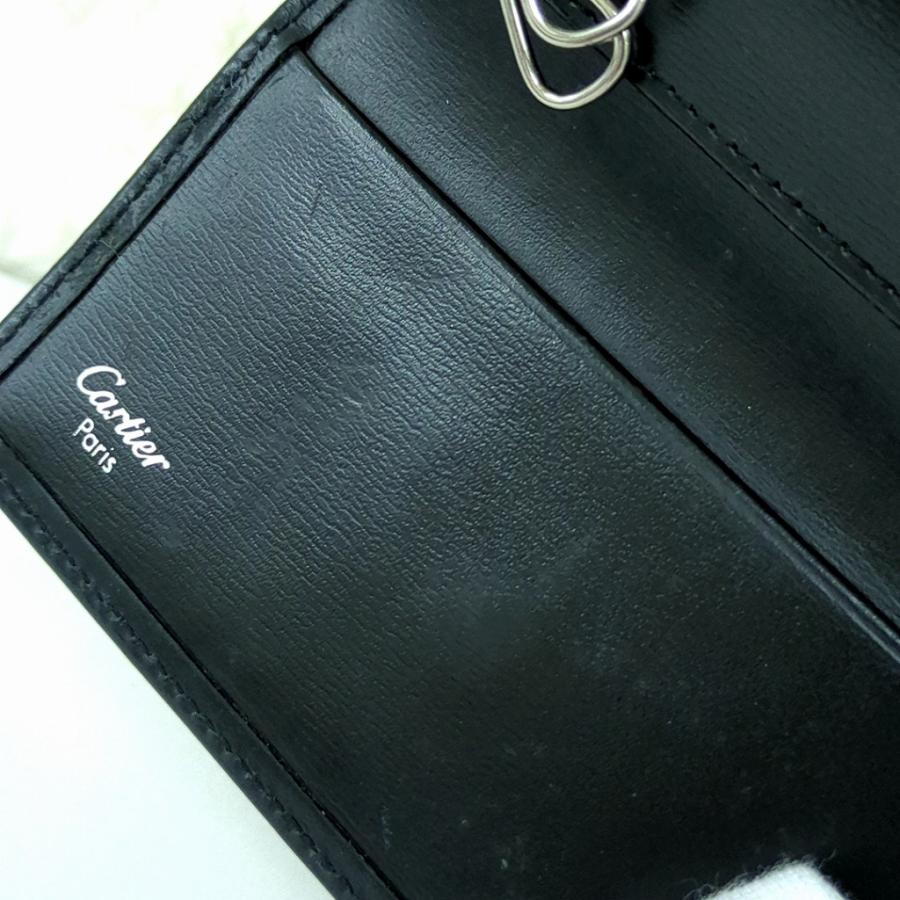 Cartier（カルティエ） 6連 キーケース レザー ブラック シルバー金具