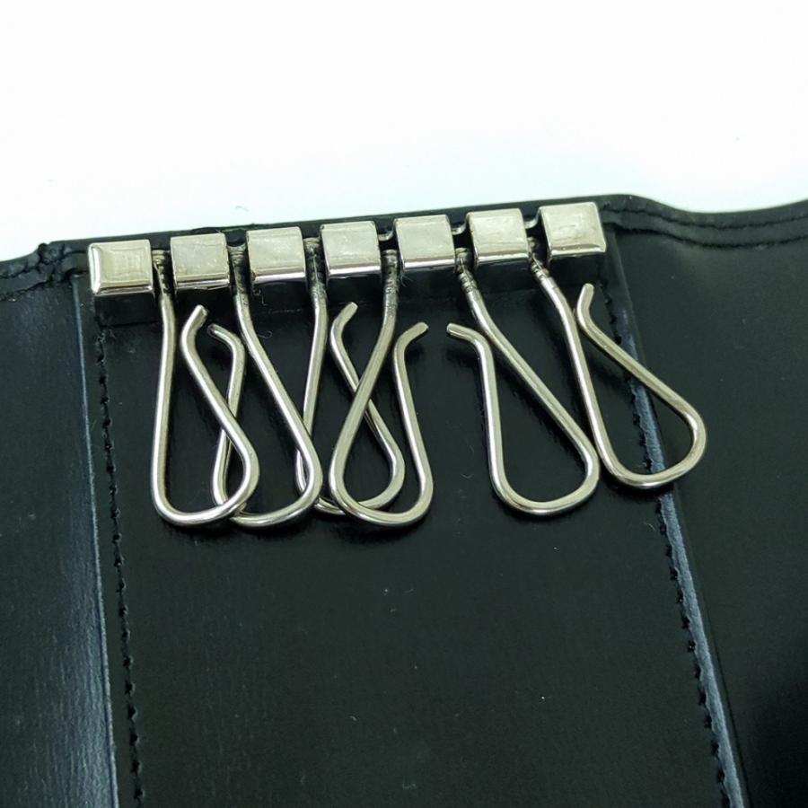 Cartier（カルティエ） 6連 キーケース レザー ブラック シルバー金具