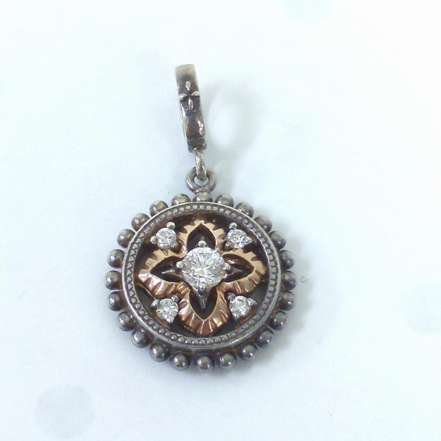 ローリーロドキン ネックレス ペンダントトップ K10 & シルバー925