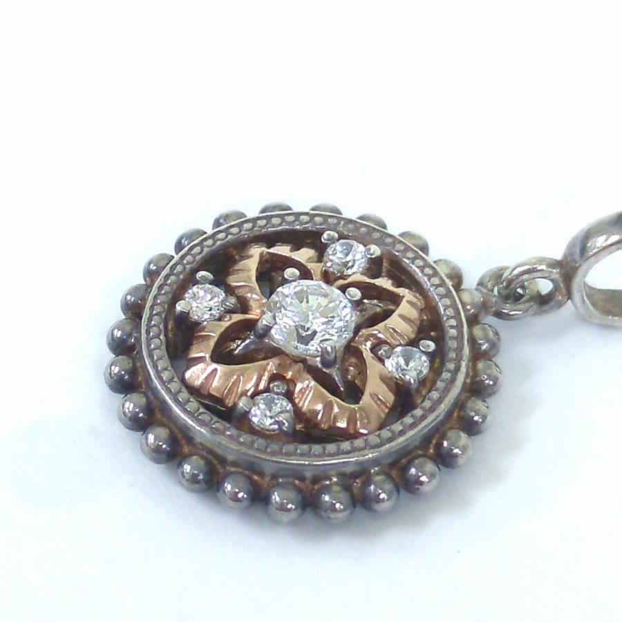 ローリーロドキン ネックレス ペンダントトップ K10 & シルバー925