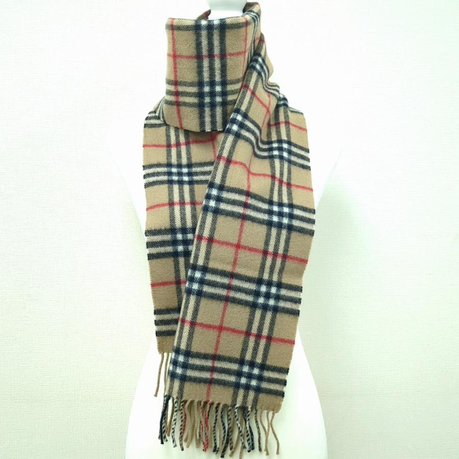 バーバリーロンドン　ノバチェック　イギリス製　ウール100% ロングマフラー BURBERRY（バーバリー） ロンロン ノバチェック マフラー 100% ウール