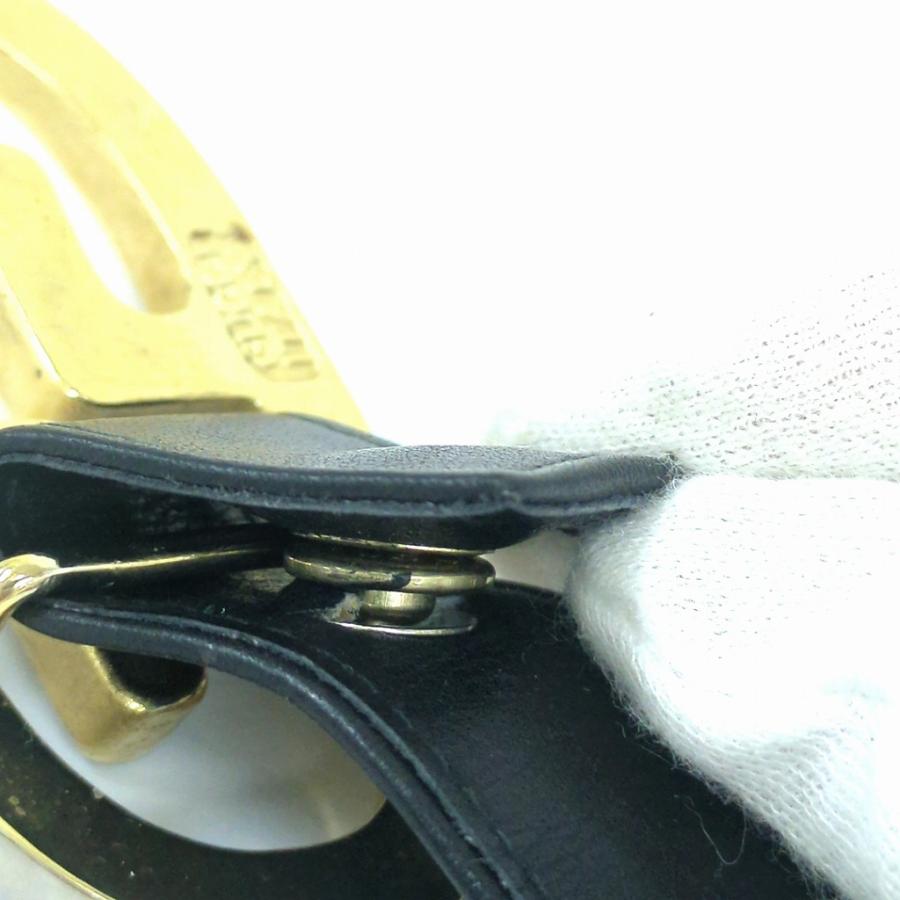 GUCCI（グッチ） ブラック レザー ベルト Gロゴ イタリア製 : willmart