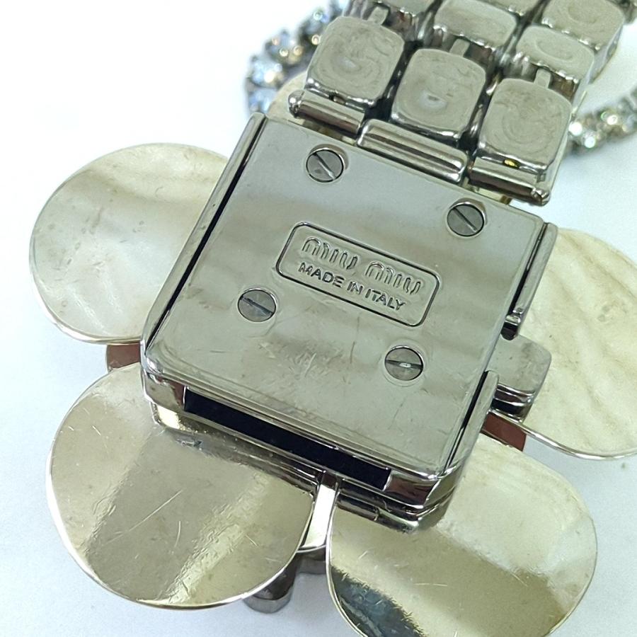 miu MIUMIU ミュウミュウ フラワークリスタル ビジューワイド miu MIUMIU ミュウミュウ フラワークリスタル ビジューワイド