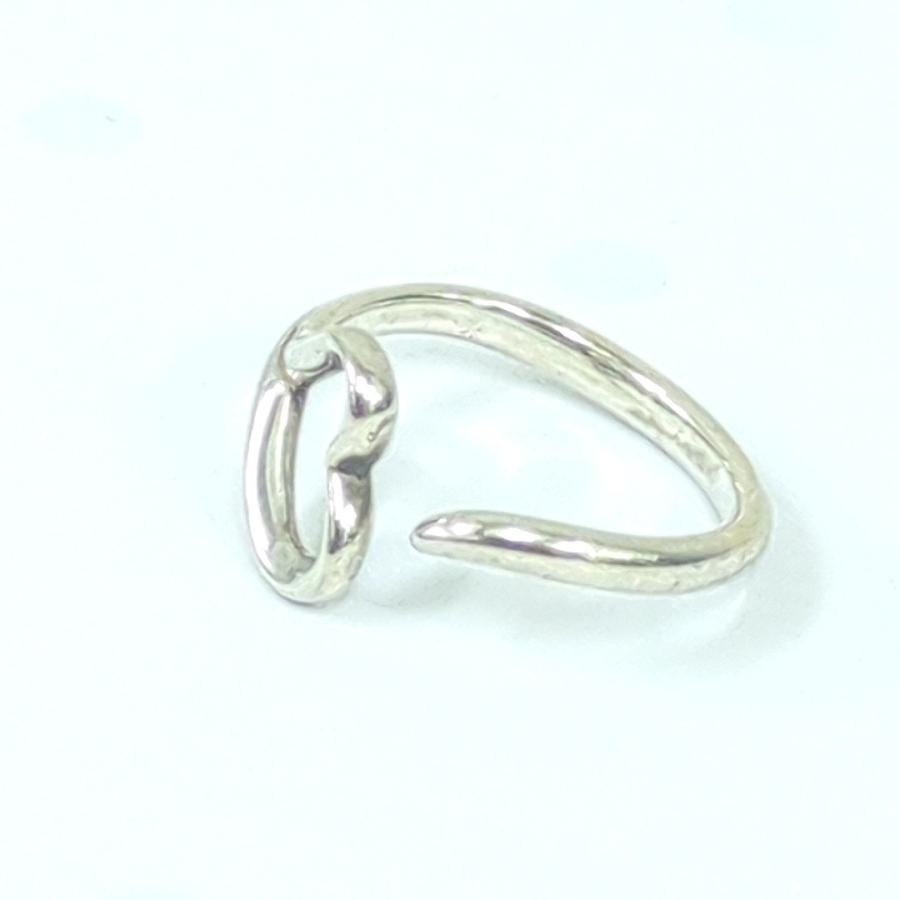 ティファニー オープンハート リング　SV925　エルサペレッティ　約11号 TIFFANY&Co. ティファニー オープンハート リング エルサ