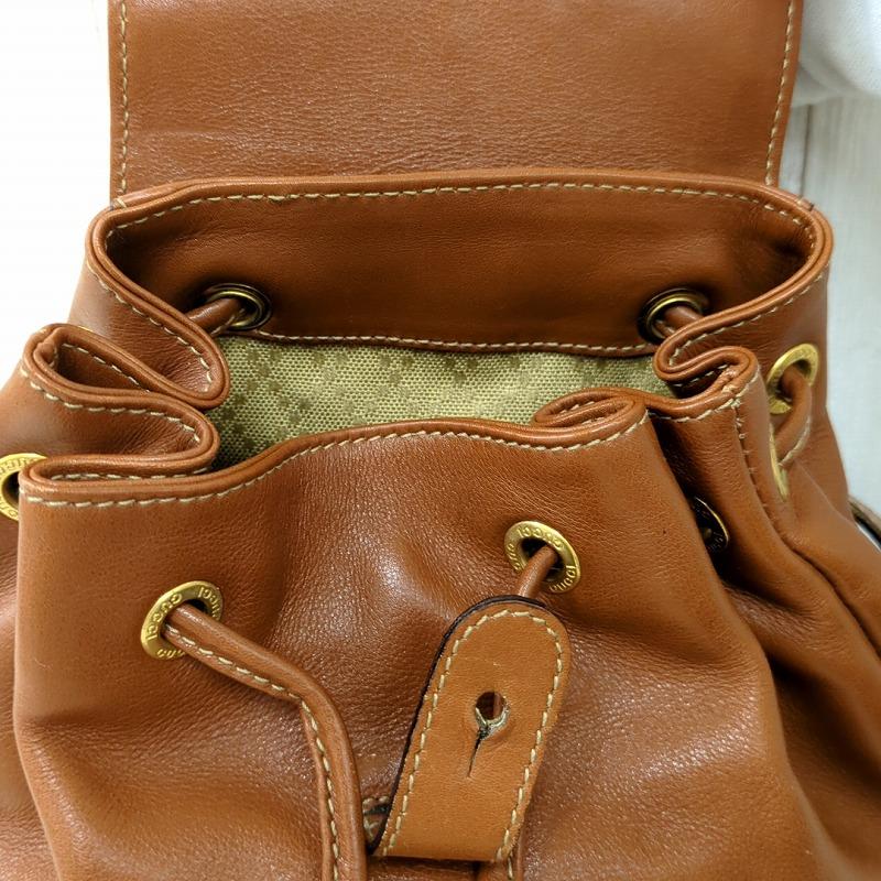 GUCCI グッチ バンブーレザー ミニ リュック ブラウン イタリア製_7
