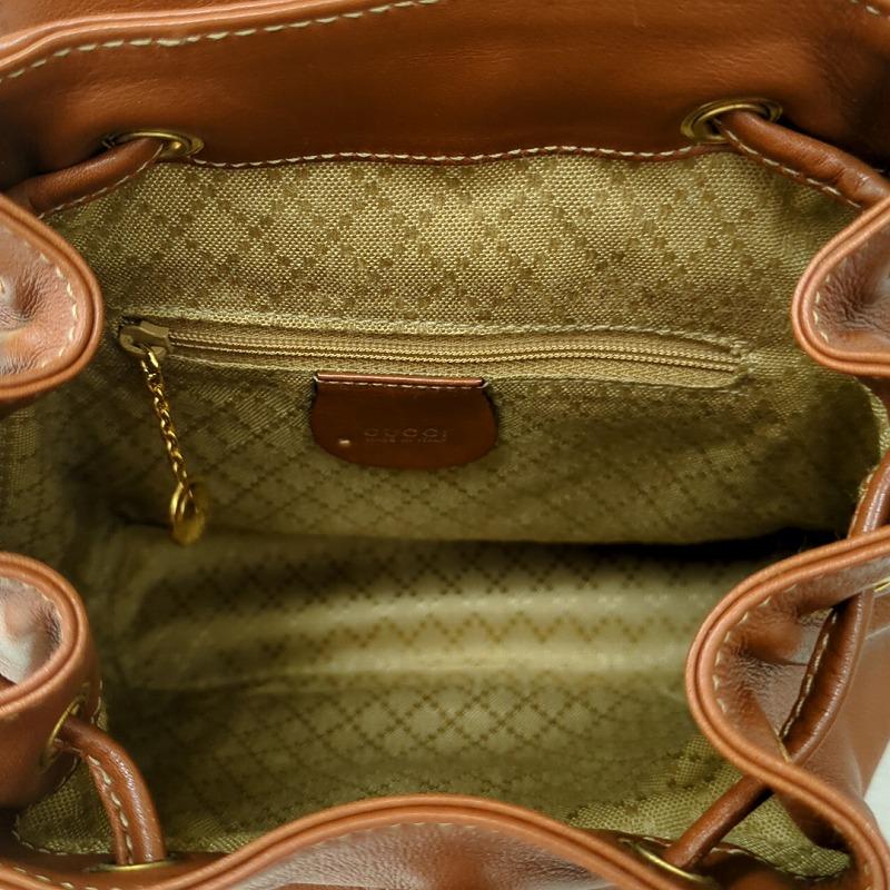GUCCI グッチ バンブーレザー ミニ リュック ブラウン イタリア製_8