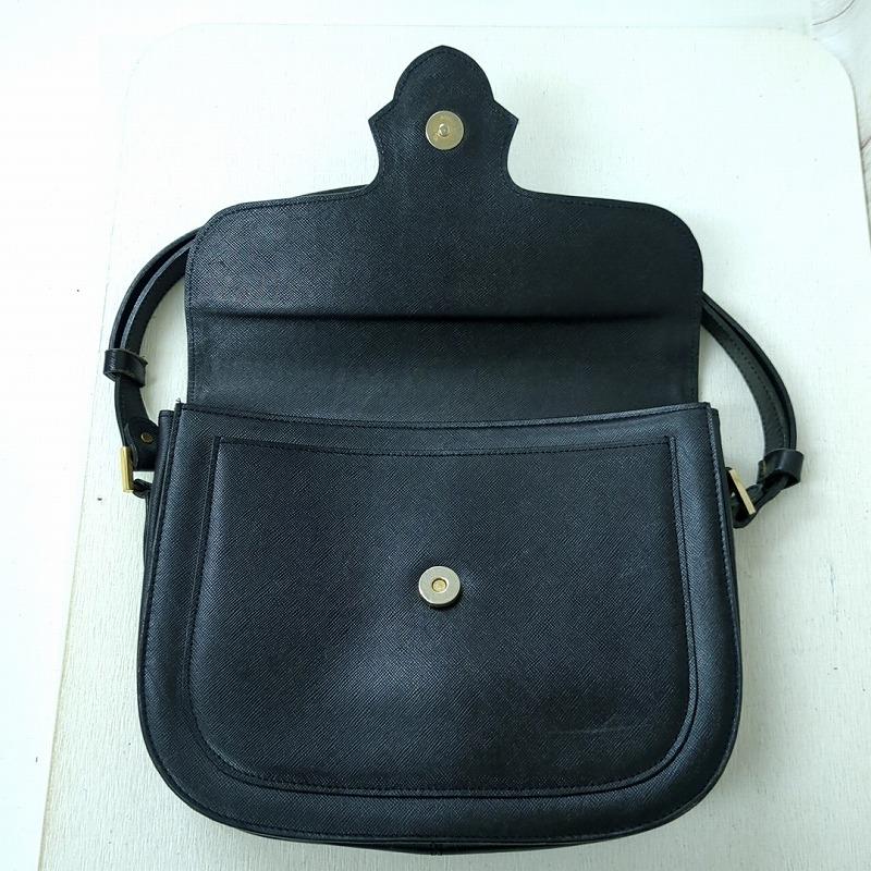 YSL イヴサンローラン レザー フラップ ワン ショルダーバッグ ２WAY ブラック_5