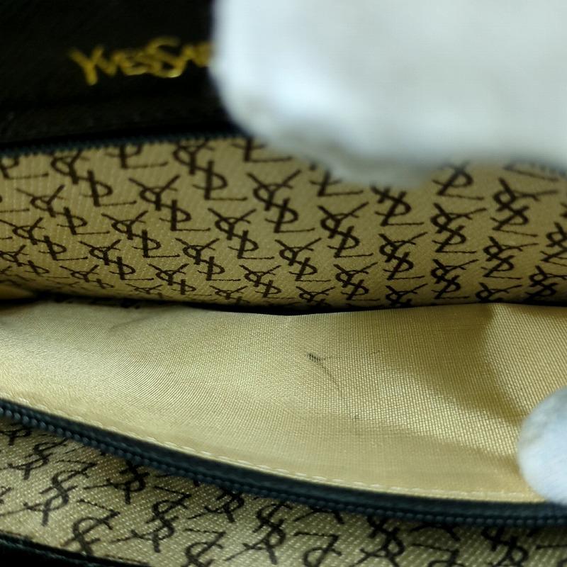 YSL イヴサンローラン レザー フラップ ワン ショルダーバッグ ２WAY ブラック_9