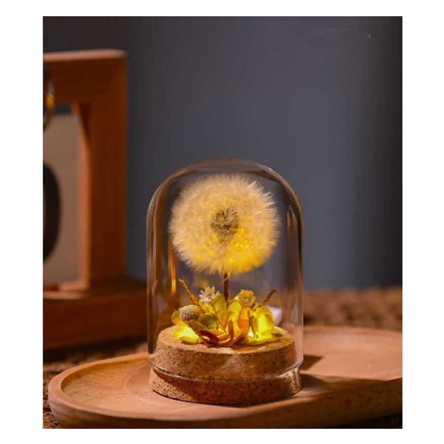 ドライフラワー プリザーブドフラワー ガラスドーム タンポポ コルク瓶 小さい ミニ 小さめ 花 夏 インテリアフラワー 飾り LED 玄関 卓上 置 |  | 11