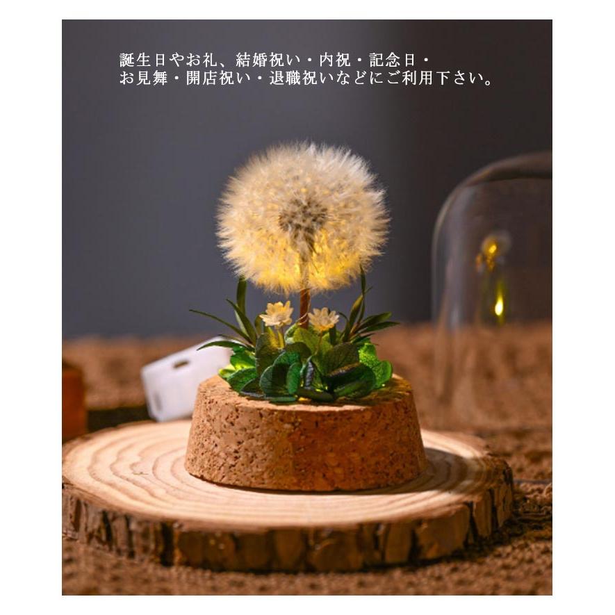 ドライフラワー プリザーブドフラワー ガラスドーム タンポポ コルク瓶 小さい ミニ 小さめ 花 夏 インテリアフラワー 飾り LED 玄関 卓上 置 |  | 08