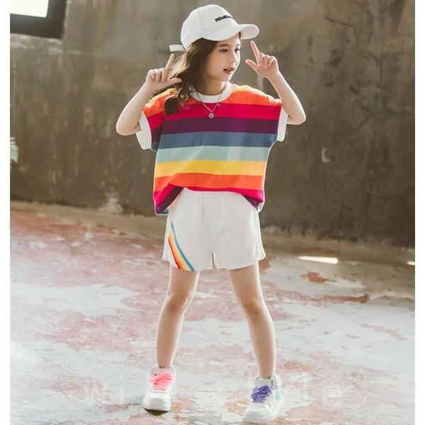 子供服セットアップキッズ女の子春夏2点セット上下セットTシャツ半袖ロングパンツジャージキッズ運動着おしゃれ可愛いカジュアル新品150160 V2sgKmM1CT, ベビー、キッズ、マタニティ 子供服 女の子 セットアップ Tシャツ パンツ 綿 半袖 カジュアルパンツ 上下セット キッズ 夏服 ジュニア スポーツ お出かけ 運動着 通学 女児 子ども セットアップ レジャー おしゃれ 可愛い 春 夏120cm 130cm 140cm 150cm 160cm 165cm