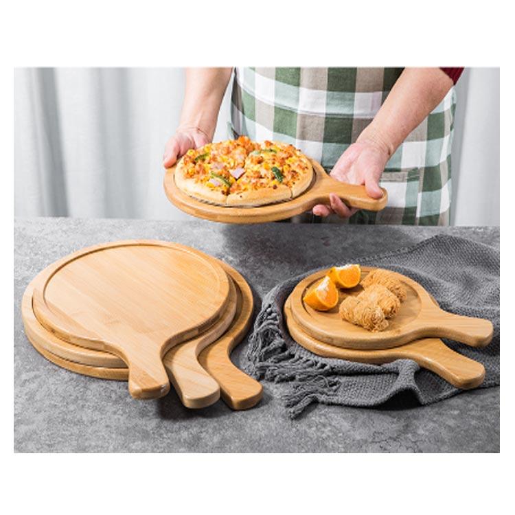 ピザボード まな板 カッティングボード 木製 丸型 ハンドル付き ランチ