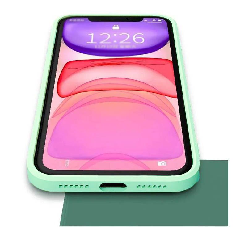 送料無料 全9色 iPhone 12 12Pro 12mini シリコン ケース スマホカバー スクエア フルカバー カメラレンズ保護 カバー SE2 |  | 10