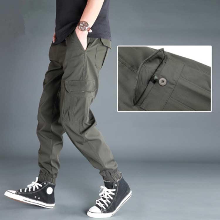 カーゴパンツ メンズ 春秋 無地 迷彩柄 イージーパンツ ミリタリー ワークパンツ ゴルフ スポーツウェア ウエストゴム 長ズボン 裾絞り ボトムス |  | 04