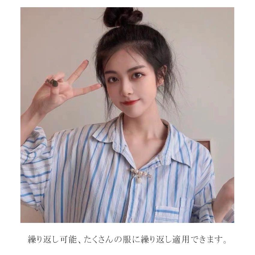 送料無料 ブローチピン ストールピン ウエスト調整 ストール留め 6個入り 人工真珠 パール チラ防止 ウエストパールバックル 飾り付け アクセサリー |  | 09