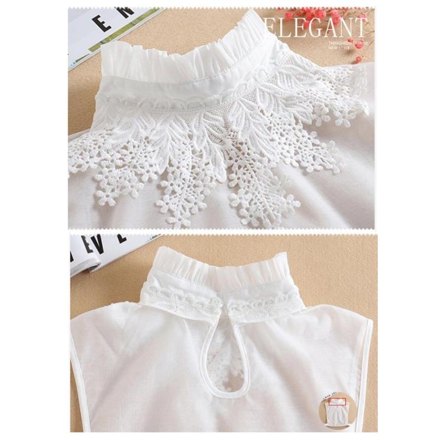 付け襟 ハイネック つけ襟 レース襟 フリル かわいい 付けえり 白 フェイクシャツ レディース シャツ ブラウス トップス 秋冬 エレガント 丸襟 |  | 15