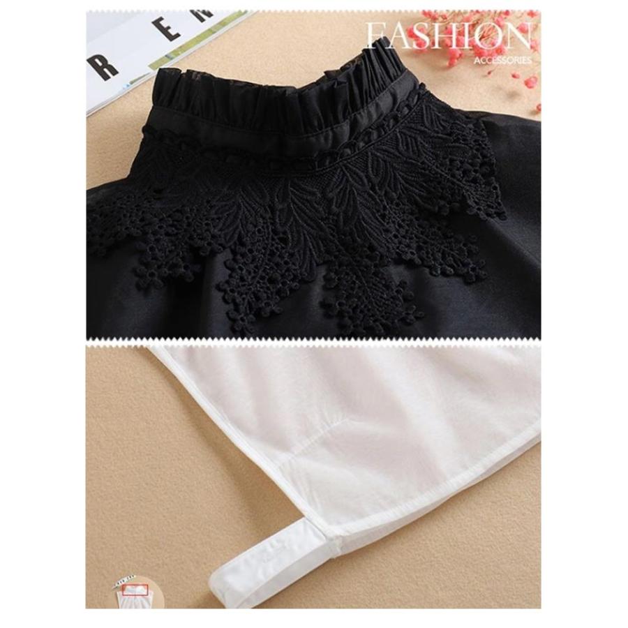 付け襟 ハイネック つけ襟 レース襟 フリル かわいい 付けえり 白 フェイクシャツ レディース シャツ ブラウス トップス 秋冬 エレガント 丸襟 |  | 17