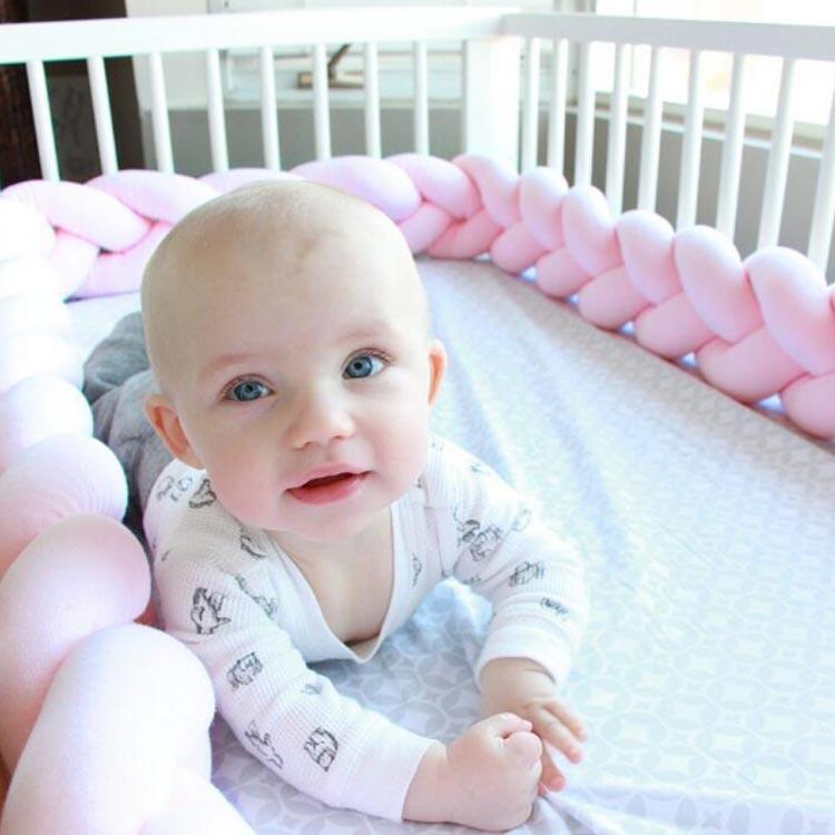 ベビーベッド ガード 4m/3.5m/3m 寝返り防止 クッション 3本編み 赤ちゃん 寝返り防止クッション サイドガード 曲げる 寝室 プレイルーム |  | 03