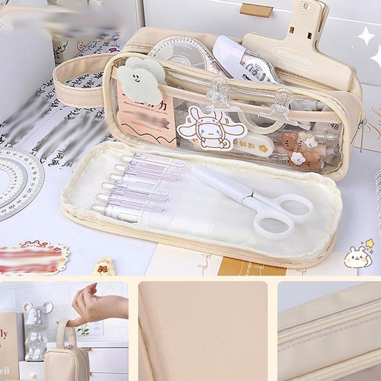 筆箱 ペンケース 可愛い おしゃれ 韓国風 60本ペン収納可 高校生 中学生 多機能 筆入れ 大容量 シンプル ふでばこ ふで箱 小学生 男の子 女の |  | 01