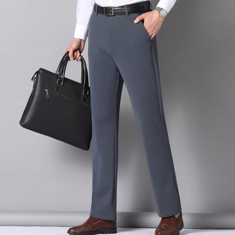 送料無料 ストレッチ スラックス メンズ パンツ 長ズボン ロングパンツ ストレートパンツ 裏起毛 ハイウェスト ストレッチパンツ ビジネススラックス |  | 02