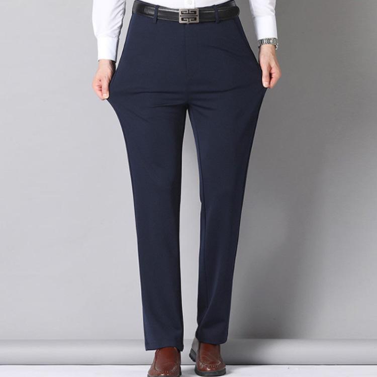 送料無料 ストレッチ スラックス メンズ パンツ 長ズボン ロングパンツ ストレートパンツ 裏起毛 ハイウェスト ストレッチパンツ ビジネススラックス |  | 04