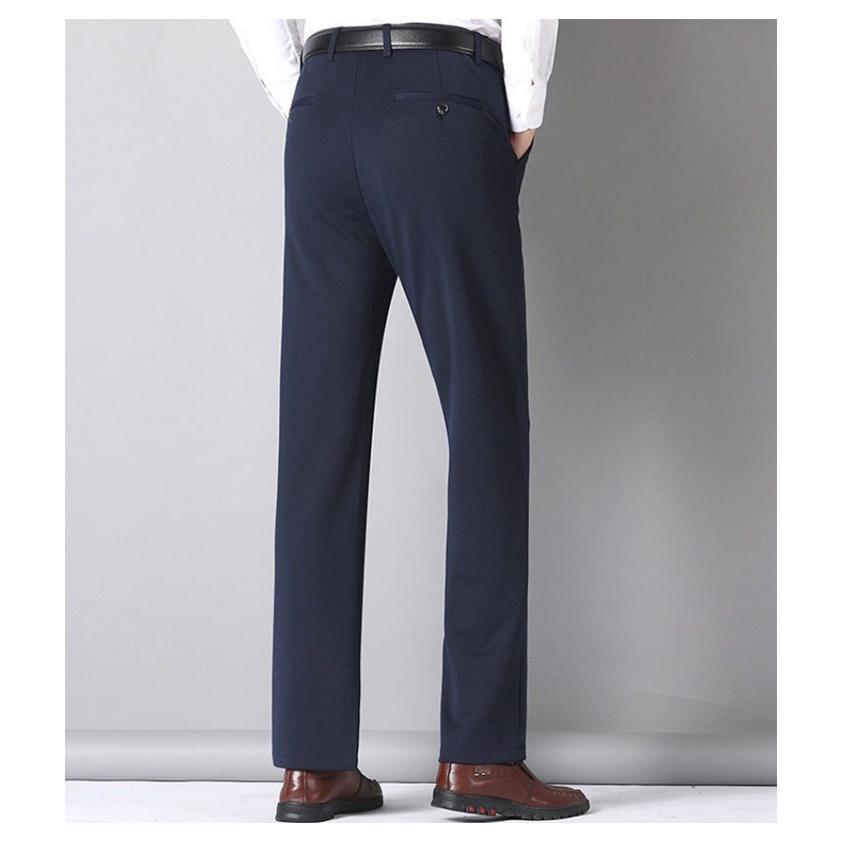 送料無料 ストレッチ スラックス メンズ パンツ 長ズボン ロングパンツ ストレートパンツ 裏起毛 ハイウェスト ストレッチパンツ ビジネススラックス |  | 09