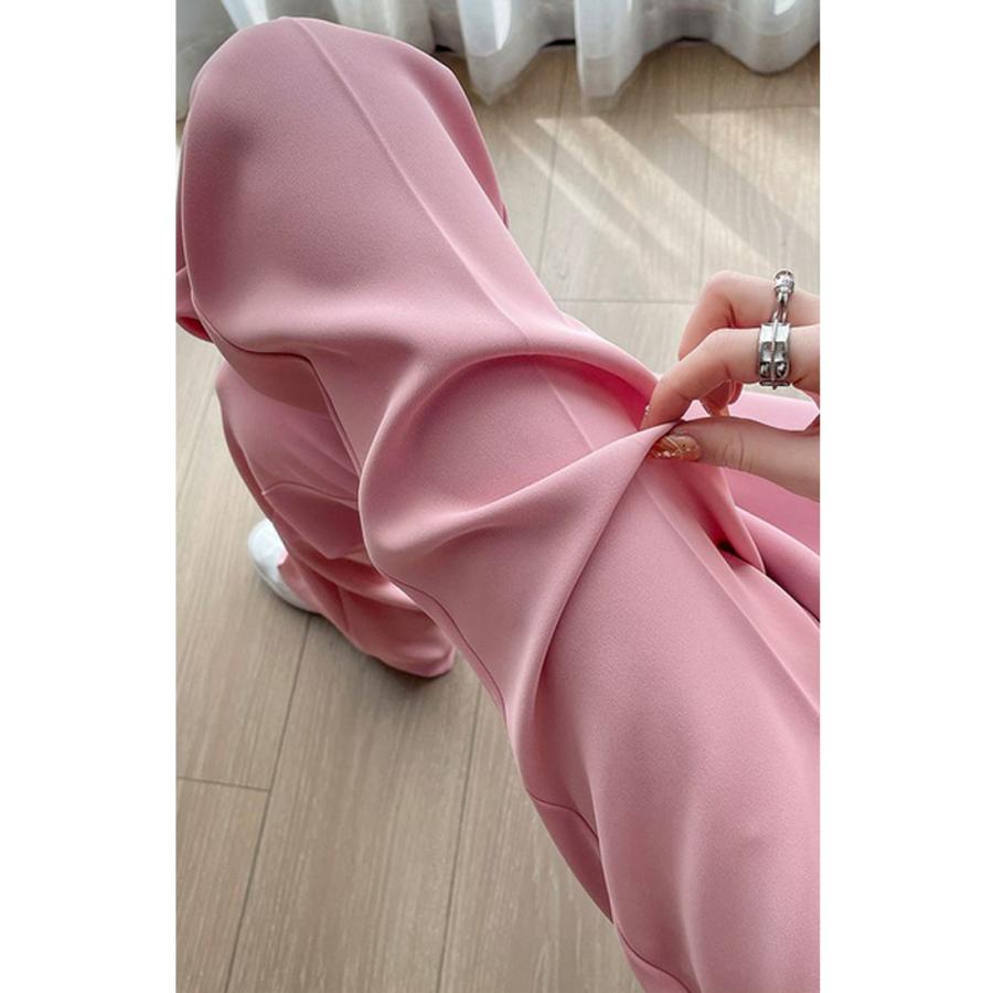 ワイドパンツ レディース ハイウェスト 春夏 アイスシルクパンツ ストレートパンツ 接触冷感 薄手 スラックス ルーズ 長ズボン ロングパンツ ゆった |  | 11