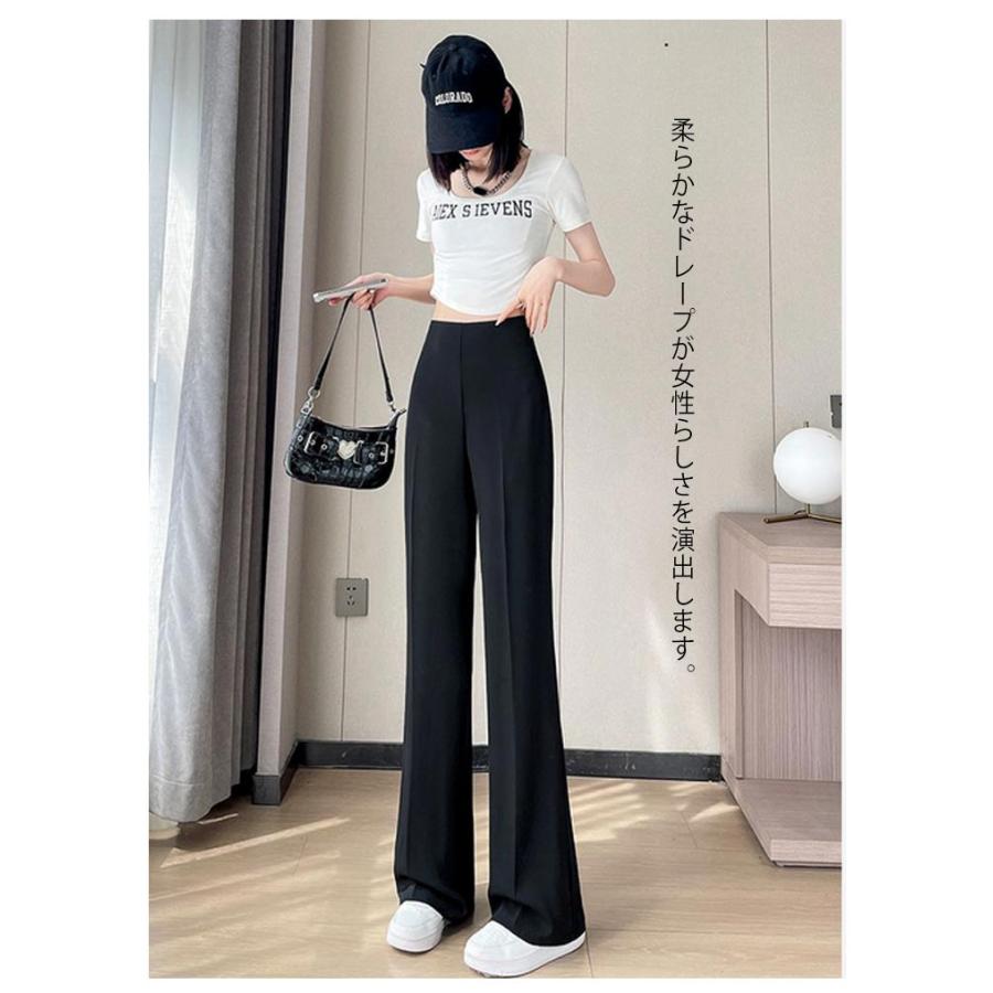 ワイドパンツ レディース ハイウェスト 春夏 アイスシルクパンツ ストレートパンツ 接触冷感 薄手 スラックス ルーズ 長ズボン ロングパンツ ゆった |  | 17
