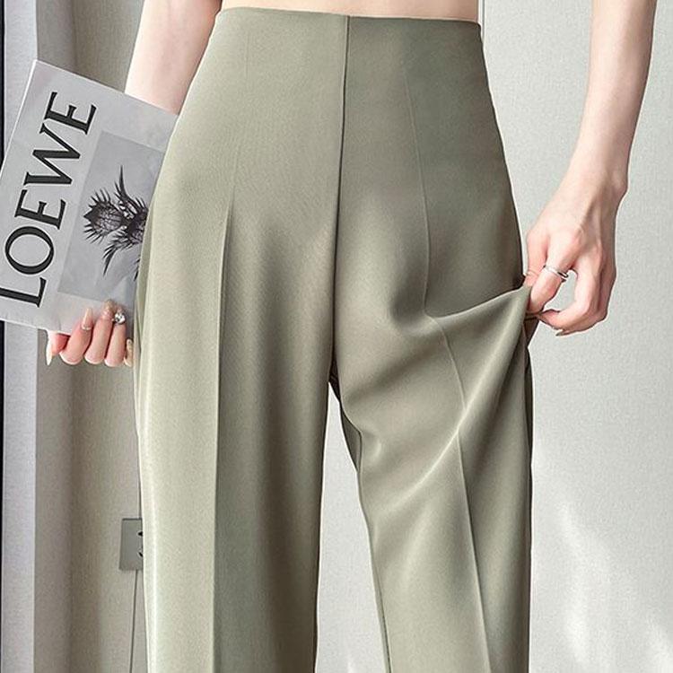 ワイドパンツ レディース ハイウェスト 春夏 アイスシルクパンツ ストレートパンツ 接触冷感 薄手 スラックス ルーズ 長ズボン ロングパンツ ゆった |  | 01