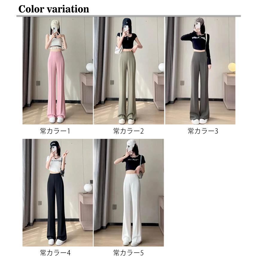 ワイドパンツ レディース ハイウェスト 春夏 アイスシルクパンツ ストレートパンツ 接触冷感 薄手 スラックス ルーズ 長ズボン ロングパンツ ゆった |  | 06