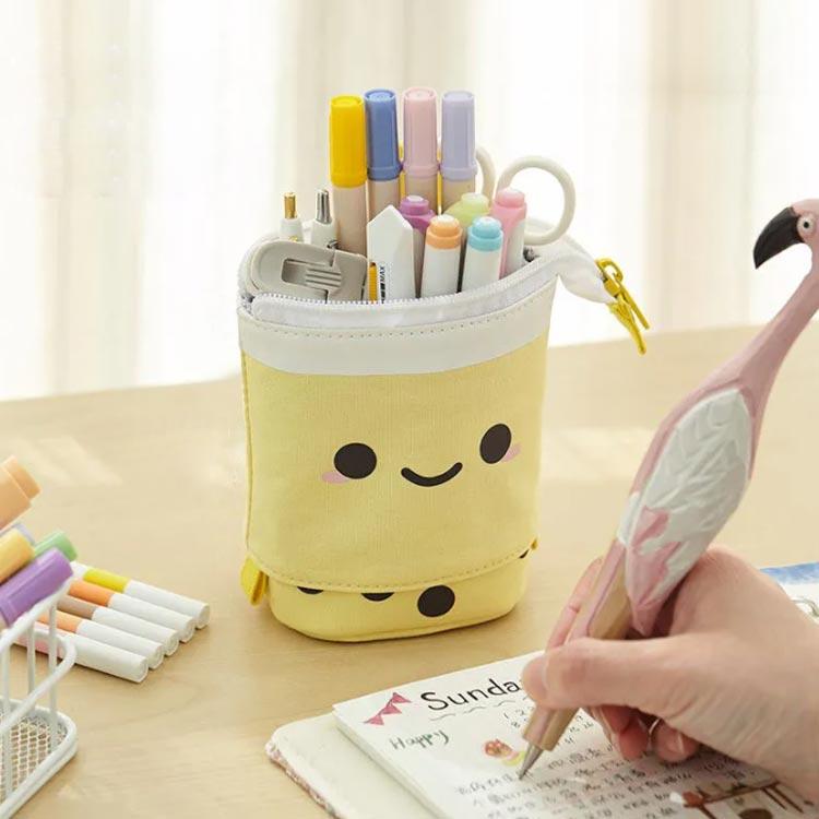 縦型 ペンケース 大容量 筆箱 高校生 ペンポーチ 自立スタンド型 文房具 2WAY スライド式 ペン立て かわいい おしゃれ 小学生 中学生 大学生 |  | 04