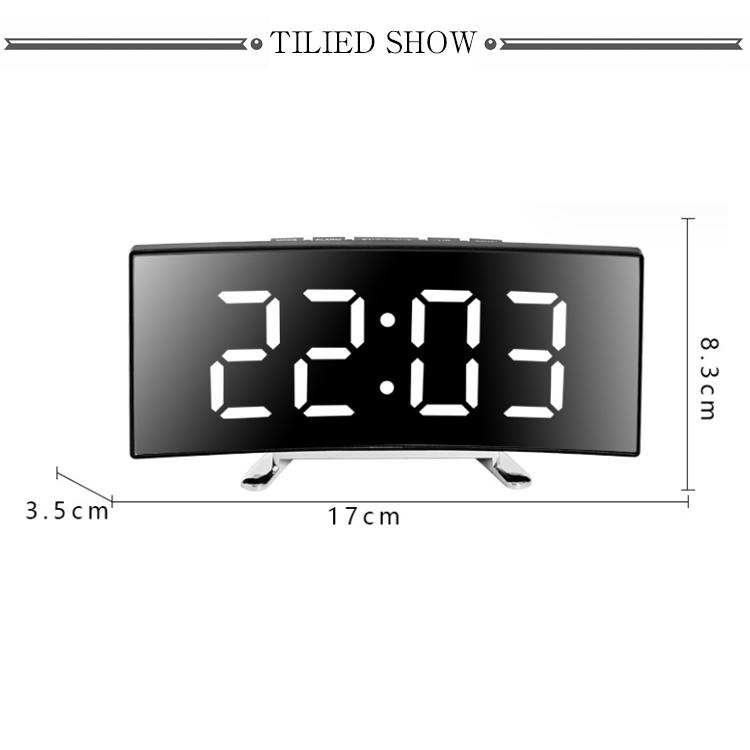 デジタル時計 目覚まし時計 ナイトモード 卓上 置き時計 卓上時計 LEDアラーム時計 デジタル表示 LED表示 USB給電 ミラー時計 スヌーズ機能 |  | 07